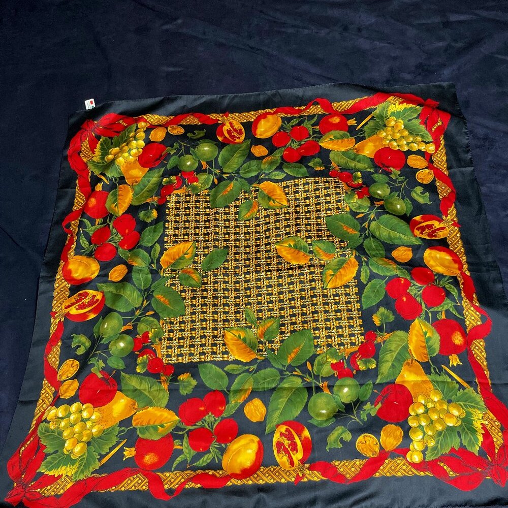 Silk multi colored scarf made in italy